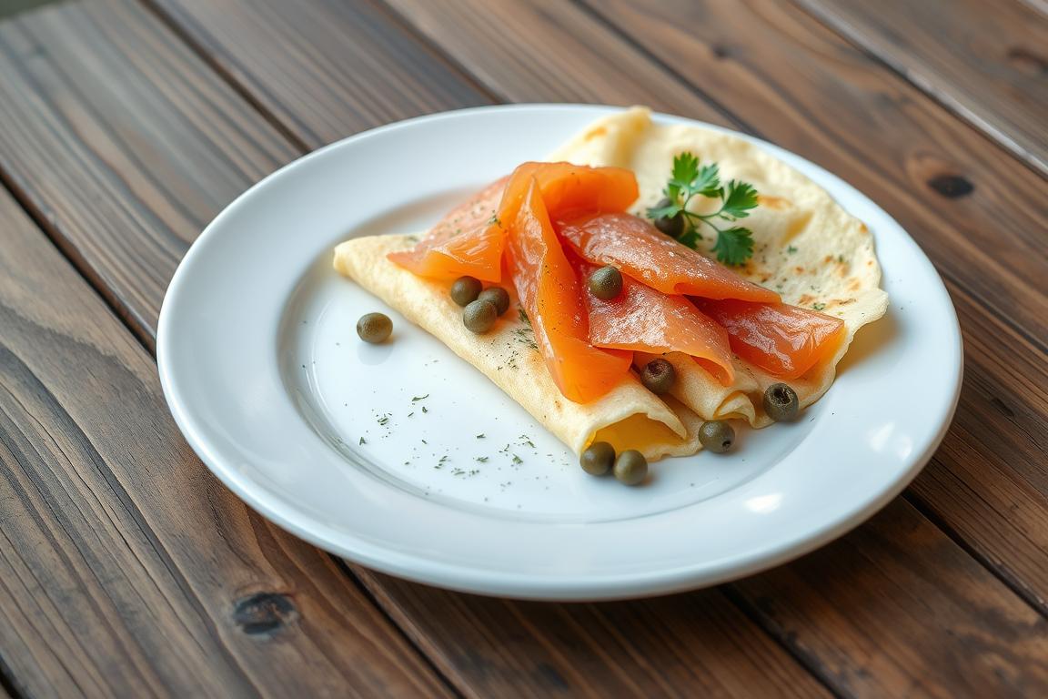 Savory Salmon Breakfast Crepes